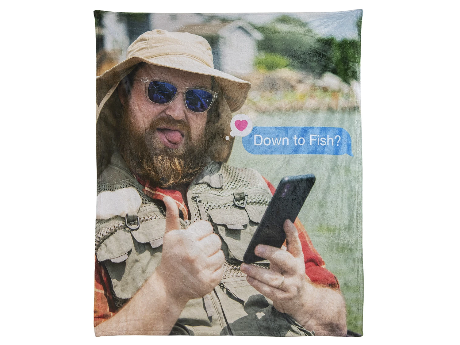 Down To Fish Plush Blanket